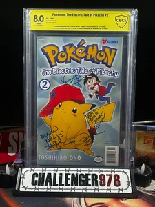 CBCS 8.0 POKEMON The Electric Tale of Pikachu #2 - 4 TIMES SIGNED SLAB - Picture 1 of 1