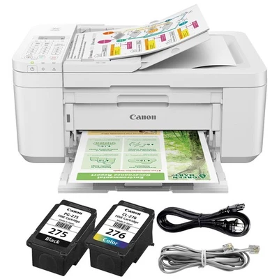 Canon PIXMA TR4720 Wireless All-in-One Printer (White) - Image 1 of 4