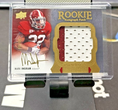 2011 Exquisite Collection Mark Ingram Rookie Gold Auto Patch #/99 Roll Tide - Image 1 of 2