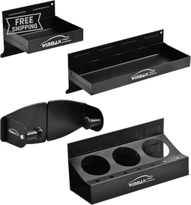 4tlg Magnet Werkzeugkasten Ablage Set Werkzeugkiste Schrank Seitenregal Lagerwagen Werkstatt - Bild 1 von 12