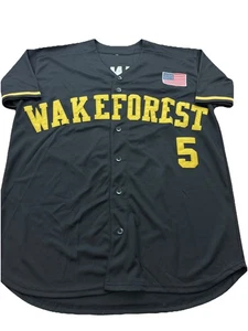 Camiseta de béisbol Wake Forest. Seaver King. Hombre XL. Negro. Raro. NCAA. - Imagen 1 de 12