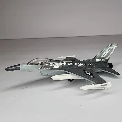 Vintage Ertl Force One F-16 Die Cast Fighter Plane USAF w/decals Missiles - Image 1 of 3