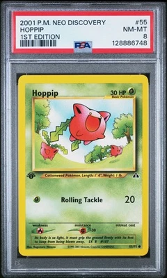 POKEMON #55 HOPPIP 1ST EDITION PSA 8 2001 NEO DISCOVERY - Image 1 of 2