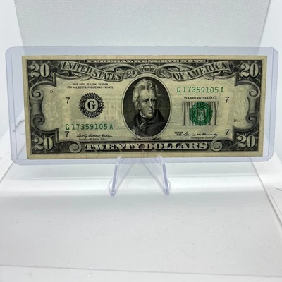 Old US Currency Lot Series 1969 $20 & Series 1988A $10 VF Crisp Rare US Currency - Image 1 of 2