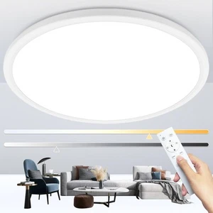 Led Ceiling Light Fixtures Dimmable with Remote Control, 15.4 Inch Ultra Thin... - Picture 1 of 7