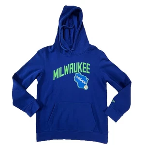 Milwaukee Bucks Hoodie Sweatshirt City Edition NEW ERA Size Med NBA Limited - Picture 1 of 16