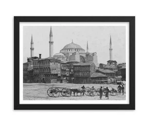Gedruckter gerahmter Istanbul Hagia Sophia Druck auf dickem mattem Papier - Bild 1 von 1