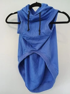 Pet Dog Winter Blue Hooded Sweatshirt for Medium Large Coat Puppy Jacket Hoodie - Picture 1 of 5