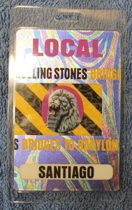 Vintage Genuine Rolling Stones Bridges to Babylon Tour Laminated Backstage Pass - Picture 1 of 2