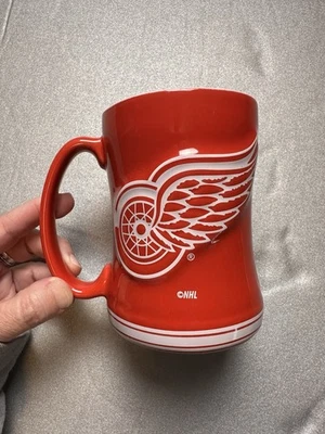 "Taza de café NHL Detroit Red Wings 14 oz logotipo Red Wing 4,5"" marca High Boelter" Foto 1 de 4
