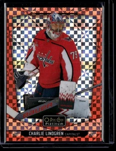 2024-25 O-Pee-Chee PLATINUM HOCKEY -ORANGE CHECKERS 20/25 Charlie Lindgren - Picture 1 of 2