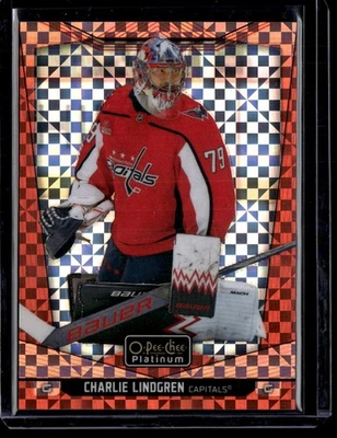 2024-25 O-Pee-Chee PLATINUM HOCKEY -ORANGE CHECKERS 20/25 Charlie Lindgren - Image 1 of 2