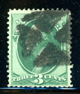 FANCY CANCEL: "NEGATIVE X" ON 3-CENT BANKNOTE - Picture 1 of 1