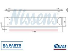 Dryer, air conditioning for NISSAN OPEL RENAULT NISSENS 95608