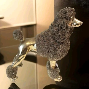 Figur Pudel Barock gold Skulptur 34 cm Hund  Hundefigur Dog TIerfigur Deko - Bild 1 von 9