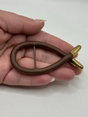 Vintage Faux Leather Loop Belt Buckle? Accessory *** Foto 1 de 4