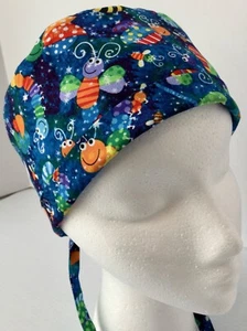 Galaxy Bug Large Lined Medical Skull Scrub Cap Surgery Hat Dental Pediatric - Picture 1 of 4