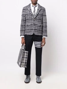 Thom Browne Mens Tweed Jacket Wool Jacquard NWT Size 3 (Large) $7850 MSRP - Picture 1 of 21