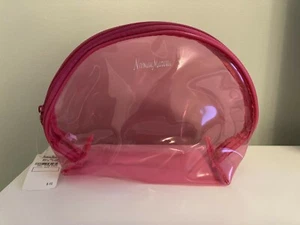 Neiman Marcus Hot Pink Vinyl Cosmetic Case with Wrist Strap, Large - Picture 1 of 3