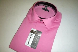 alfani mens Alfatech Slim fit REPLEN cotton-nylon knit dress shirt 17-34/35-ROSE - Picture 1 of 5