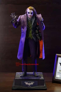 Queen Studio 1/4 Joker Heath Ledger DX Ver Ver Ver Cabello Real Estatua Pintada en Stock - Imagen 1 de 12