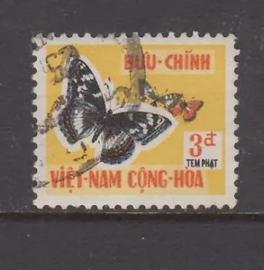 Vietnam (South) - 3p Butterfly Issue (Postage Dues) (Used) 1968 (CV $15) - Picture 1 of 1