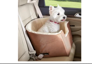 Amazon Basics Haustier Auto Sitzerhöhung Schalensitz - 18 x 18 x 16 Hundebett für kleine Hunde - Bild 1 von 8