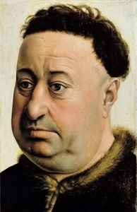Oil painting robert campin - Portrait of a Fat Man hand painted in oil acnvas - Picture 1 of 1