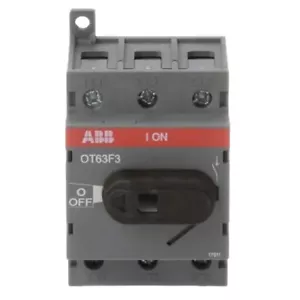 OT63F3 Interruttore di disconnessione non fuso, 3 poli, 60 amp, ABB, LOTTO NUOVO, VENDITORE STATUNITENSE - Foto 1 di 2