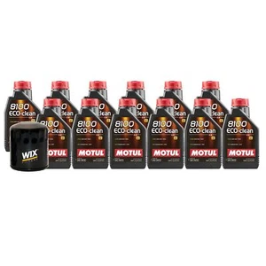12L Motul 8100 ECO-CLEAN 0W-30 Wix Filter Motor Oil Change Kit API SN - Picture 1 of 1