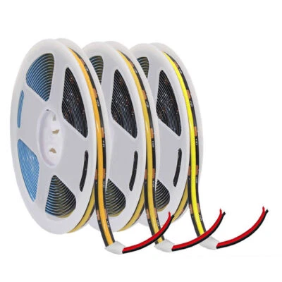 Striscia LED COB 5M Nero 320LED/M Alta Densità Flessibile Nastro Led Luce 12V - Immagine 1 di 4