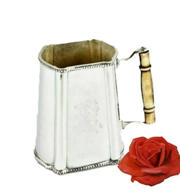 Boccale portapenne da scrivania argento sheffield porta penne matite pennarelli  - Immagine 1 di 2