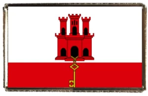 Gibraltar Silver Colour Badge With A Velveteen Bag - Foto 1 di 4