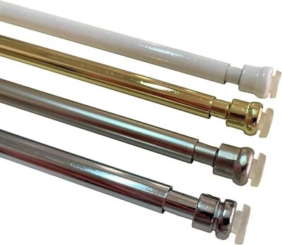 COPPIA ASTINE A MOLLA PER TENDE A VETRO IN ACCIAIO PER BALCONI E FINESTRE MM 8