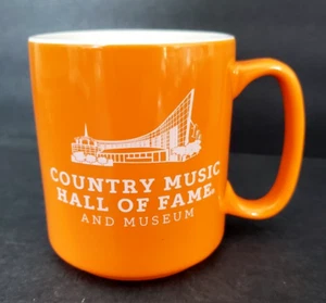 Country Music Hall of Fame Souvenir Mug Nashville Orange Ceramic - Picture 1 of 7