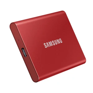 Samsung 1TB Portable SSD T7 USB3.2Metallic Red MU-PC1T0R - Picture 1 of 6