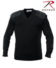 Commando Sweater Wool V-Neck - Black