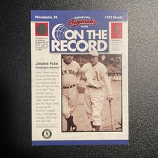 2002 Donruss Originals On The Record #2 Jimmie Foxx /800 ATHLETICS
