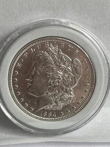 1884 Morgan Silver Dollar AU/UNC #013 - Picture 1 of 4