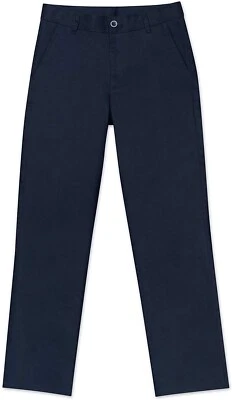 Pantalones informales Nautica 171647 niños calce regular frente plano liso azul marino talla 10 Foto 1 de 2
