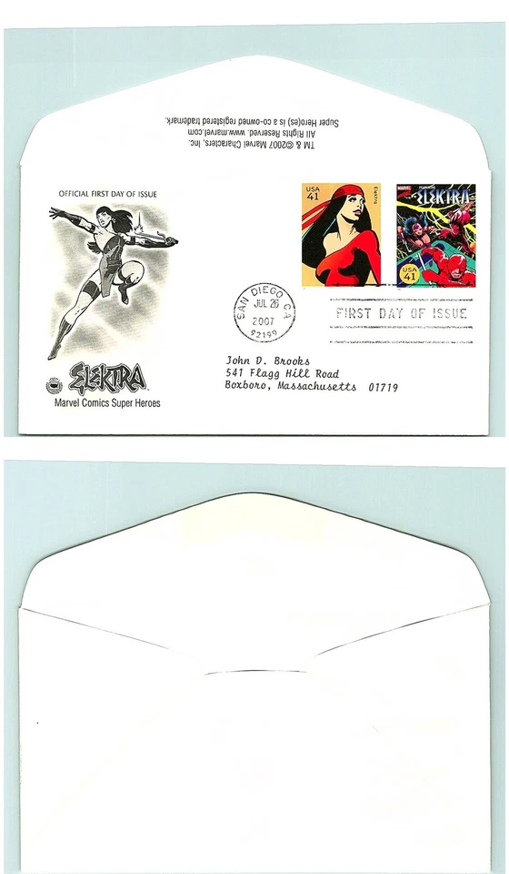 S01-5619, MARVEL COMICS SUPER HEROES, ELEKTRA, PCS/ARTCRAFT FDC - Image 1 of 1