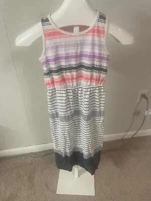 Vestido largo a rayas Osh Kosh niñas talla 8 Foto 1 de 3