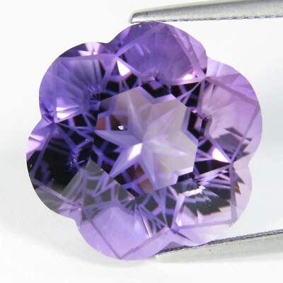 Amatista Natural Genuina 22.78Cts Redonda 19mm Colección de Flores Gema Suelta Ref VDO Foto 1 de 3