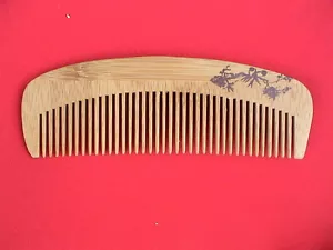 PETTINE DI BAMBÙ ROBUSTO 5,9" con uccellino dipinto e bambù - per tutti i capelli! SPEDIZIONE COMBINATA - Foto 1 di 1