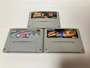 lot 3 Super Famicom SUPER STREET FIGHTER II 2 & 2 & 2 Turbo set Tested Japan - Picture 1 of 6