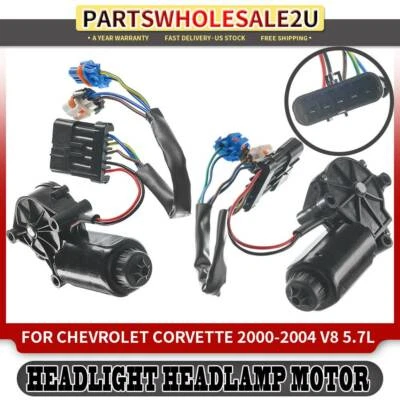 2x Motores de faros izquierdo y derecho para Chevrolet Corvette C5 2000-2004 Foto 1 de 4