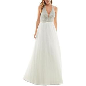TLC Say Yes To The Prom Womens Ivory Evening Dress Gown Juniors 15 BHFO 4943