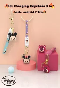 Disney Schnellladegerät LOTSO Schlüsselanhänger Typ C für iPhone 14 13 12 11ProMax Samsung - Bild 1 von 3