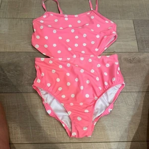 OLD NAVY GIRLS XXL (18) PINK POLKA DOT BATHING SUIT - Picture 1 of 6
