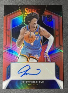2022-23 Select RED PRIZM Rookie Signatures Jalen Williams /99 SP RC 🔥 Thunder